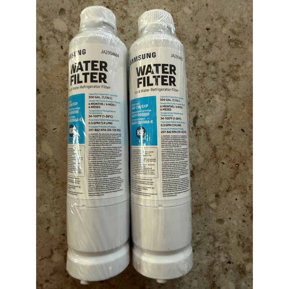 Samsung HAF-CIN/EXP Water Filter DA29-00020B Refrigerator 2 Pack Genuine Sealed